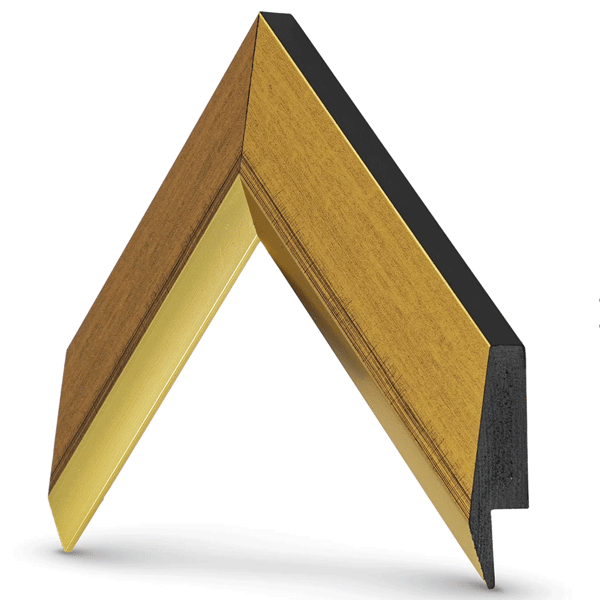 Deco modern gold leaf bezel corner sample